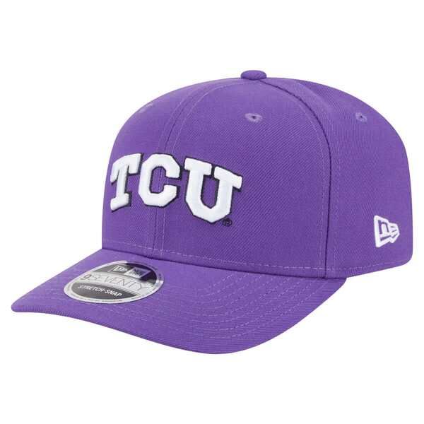 ニューエラ メンズ アクセサリー 帽子 Mens New Era Purple TCU Horned Frogs Team Collective 9SEVENTY StretchSnap Adjust