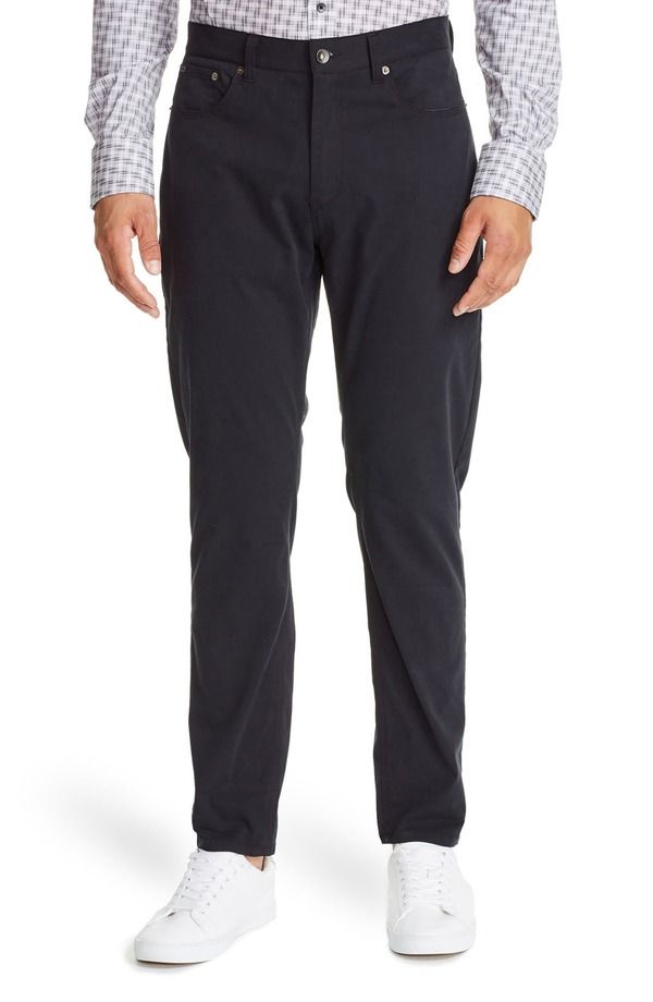 ダブリューアールケー メンズ ボトムス カジュアルパンツ ストレート WRK Leone Slim Straight Leg Twill Pants Black ブラック