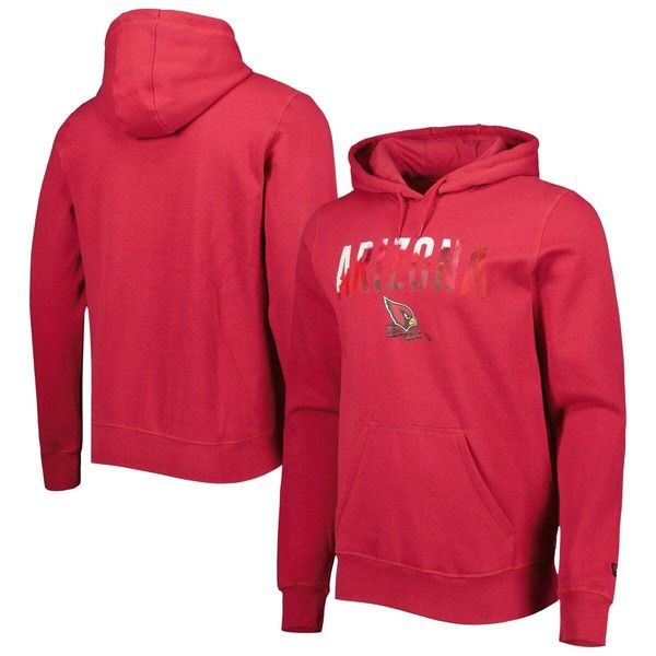 ニューエラ メンズ アウター パーカー・スウェット Mens New Era Cardinal Arizona Cardinals Ink Dye Pullover Hoodie Cardinal