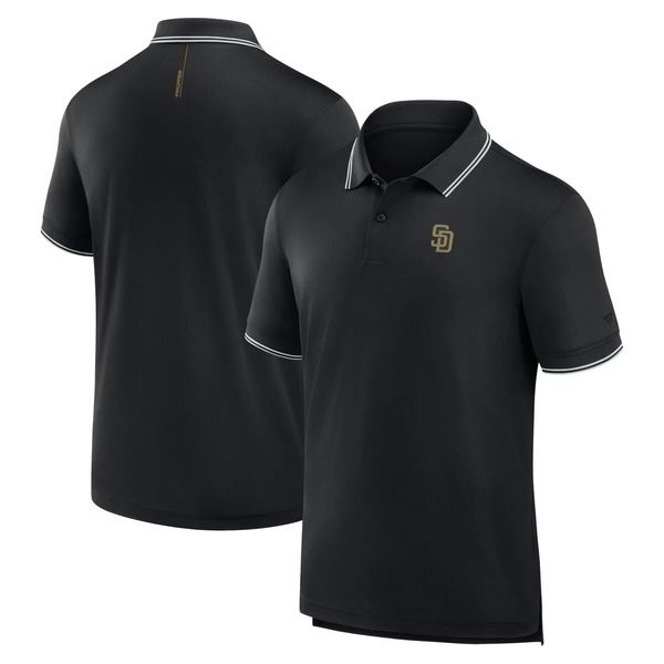 ファナティクス メンズ トップス シャツ Mens Fanatics Black San Diego Padres Front Office Move Mono Pique Polo Black ブラ