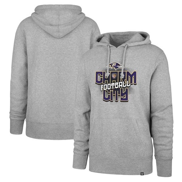 フォーティーセブン メンズ アウター パーカー・スウェット Mens 47 Gray Baltimore Ravens Regional Headline Pullover Hoodie Gray グ
