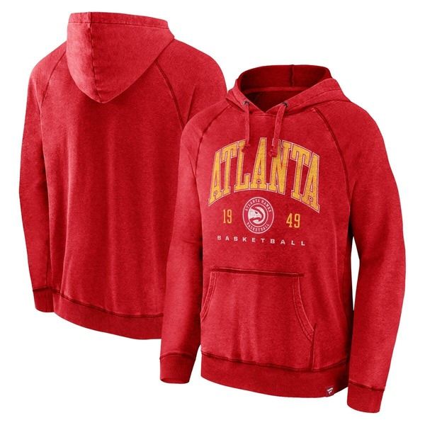 ファナティクス メンズ アウター パーカー・スウェット Mens Fanatics Heathered Atlanta Hawks Foul Trouble Snowash Raglan Pullov