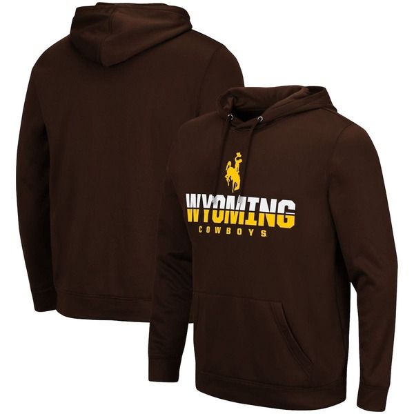 コロシアム メンズ アウター パーカー・スウェット Mens Colosseum Brown Wyoming Cowboys Lantern Pullover Hoodie Brown ブラウン