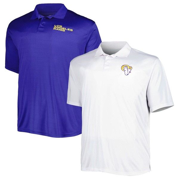 ファナティクス メンズ トップス ポロシャツ Mens Fanatics Branded RoyalWhite Los Angeles Ramsolid TwoPack Polo Set Royal
