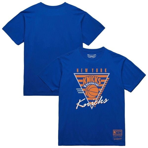ミッチェルネス メンズ トップス Tシャツ トール Mens Mitchell Ness Blue New Yorknicks Big Tall Hardwood Classics Final Sec