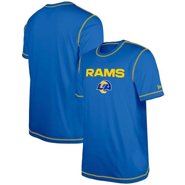 ニューエラ メンズ トップス Tシャツ プリント ダウン Mens New Era Royalos Angeles Rams Thirdown Puff PrintShirt Royal