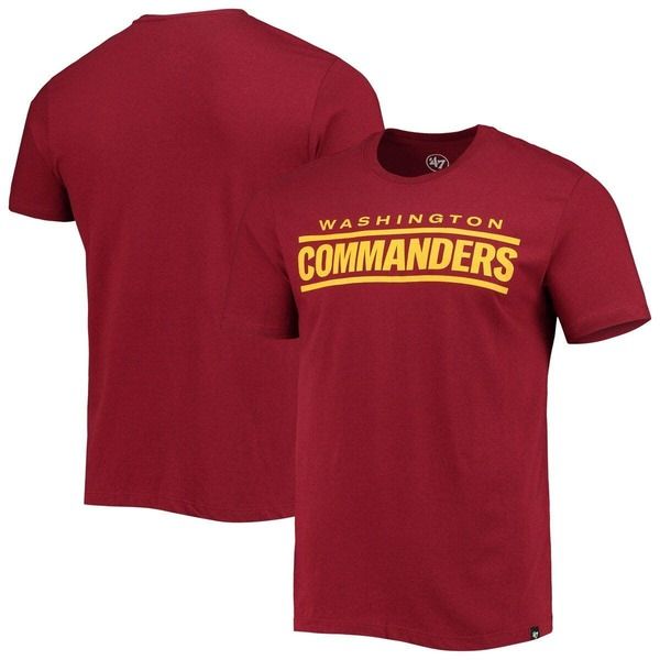 フォーティーセブン メンズ トップス Tシャツ プリント Mens 47 Burgundy Washington Commanders Wordmark Imprint Superival TShir
