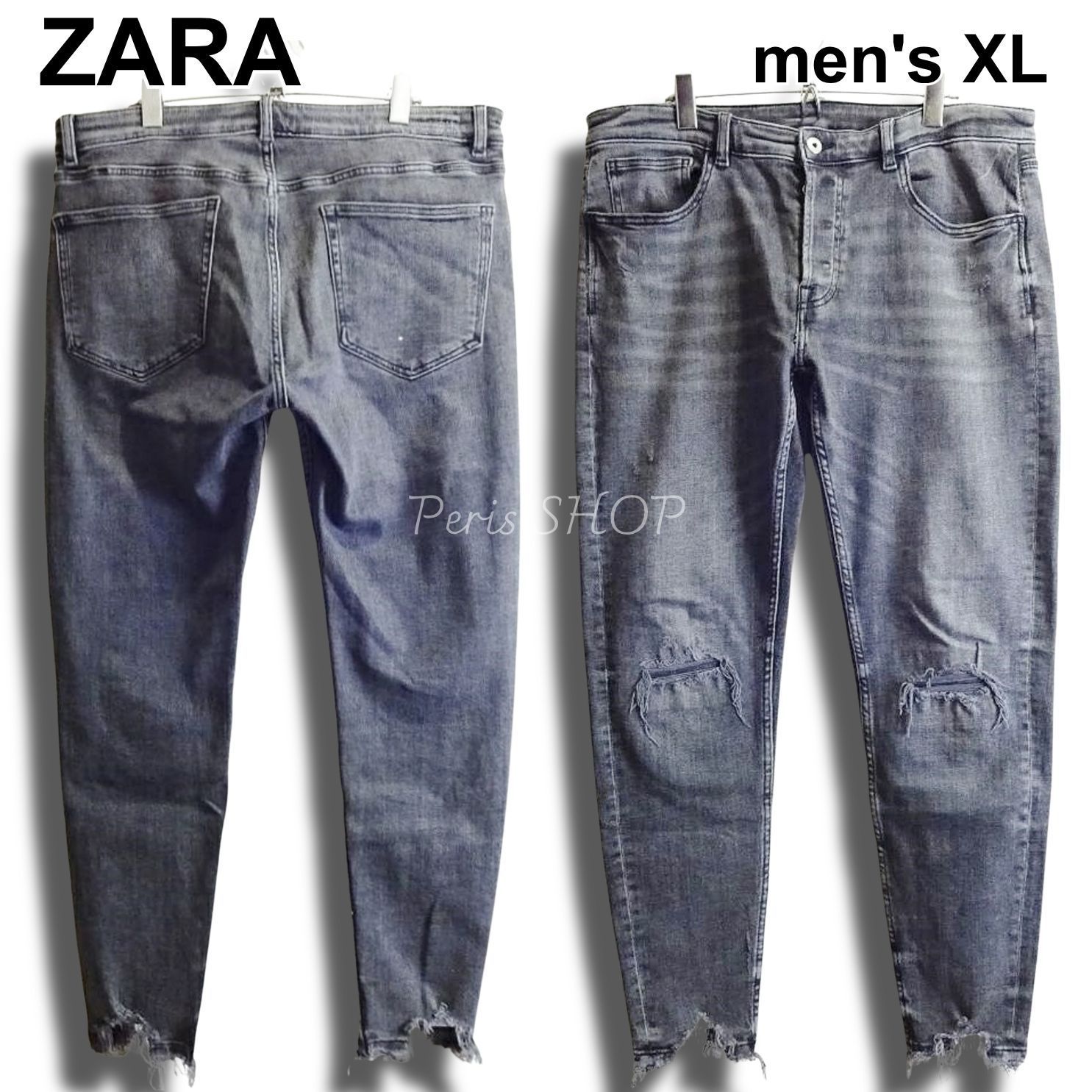 良品 ZARA ザラ スキニーテーパード デニムパンツ W36（約94cm W37相当 