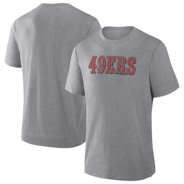 ファナティクス メンズ トップス Tシャツ Mens Fanatics Heather Gray San Francisco 49ers Pass Rush TriBlend TShirt Heath 10,136円