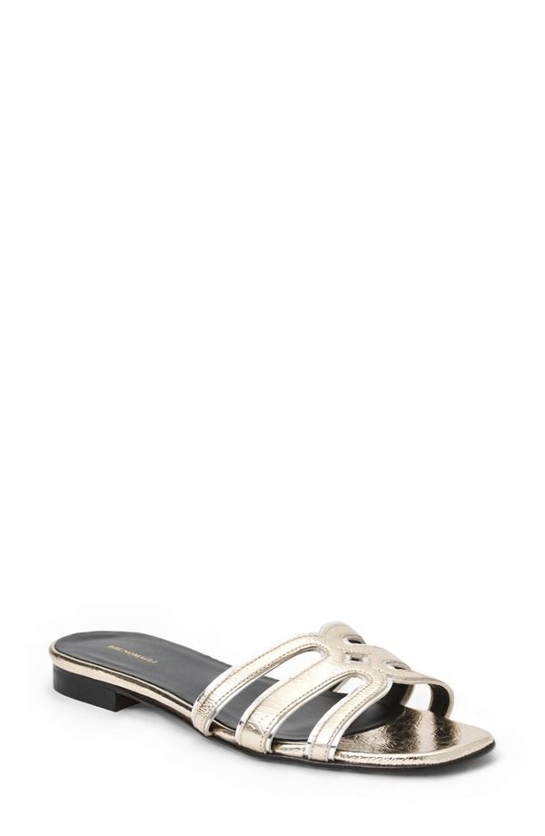 ブルーノマグリ レディース シューズ サンダル Bruno Magli Flore Slide Sandal Platino Silver シルバー