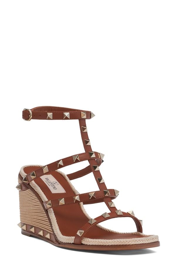 ヴァレンティノ レディース シューズ サンダル Valentino Garavani Rockstud Espadrille Sandal Saddle