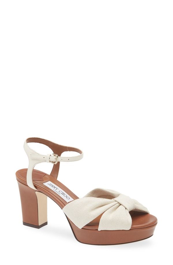 ジミーチュー レディース シューズ サンダル プラットフォーム Jimmy Choo Heloise Platform Sandal Tan Natural タン