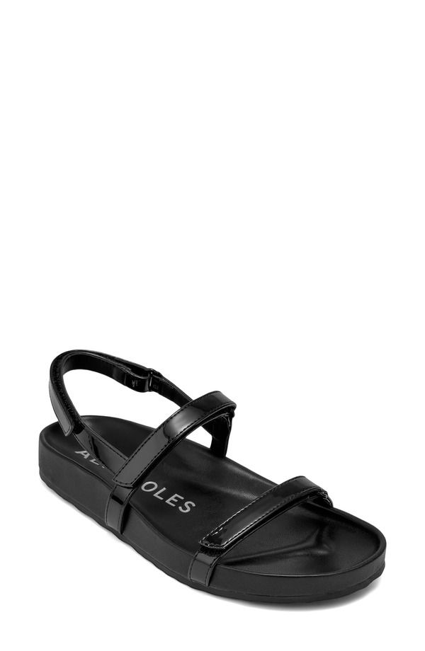 エアロソールズ レディース シューズ サンダル Aerosoles Liana Slingback Sandal Black Fx Patent ブラック