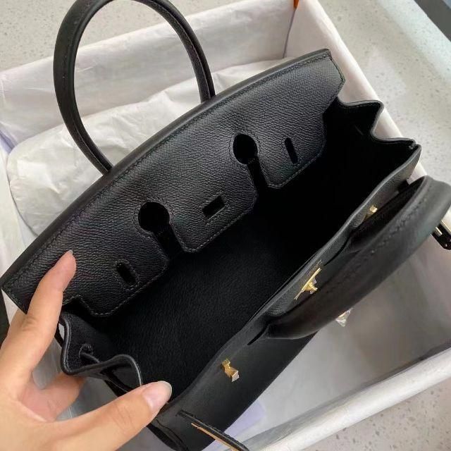 美品 HERMES エルメス　バーキン30 ハンドバッグ 黒 48000