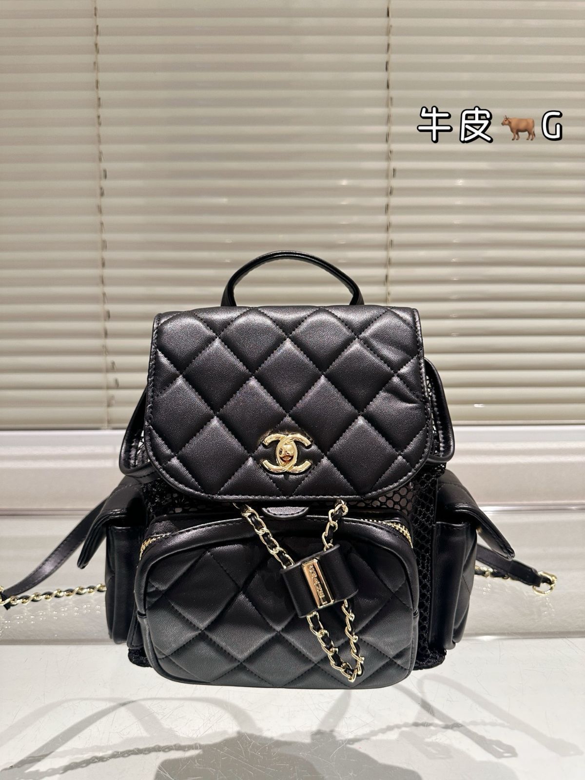 【今日特価】Vintage Chanel 25ss Hollow Weave Backpack - ヴィンテージ シャネル 25ss ホロー ウェーブ バックパック