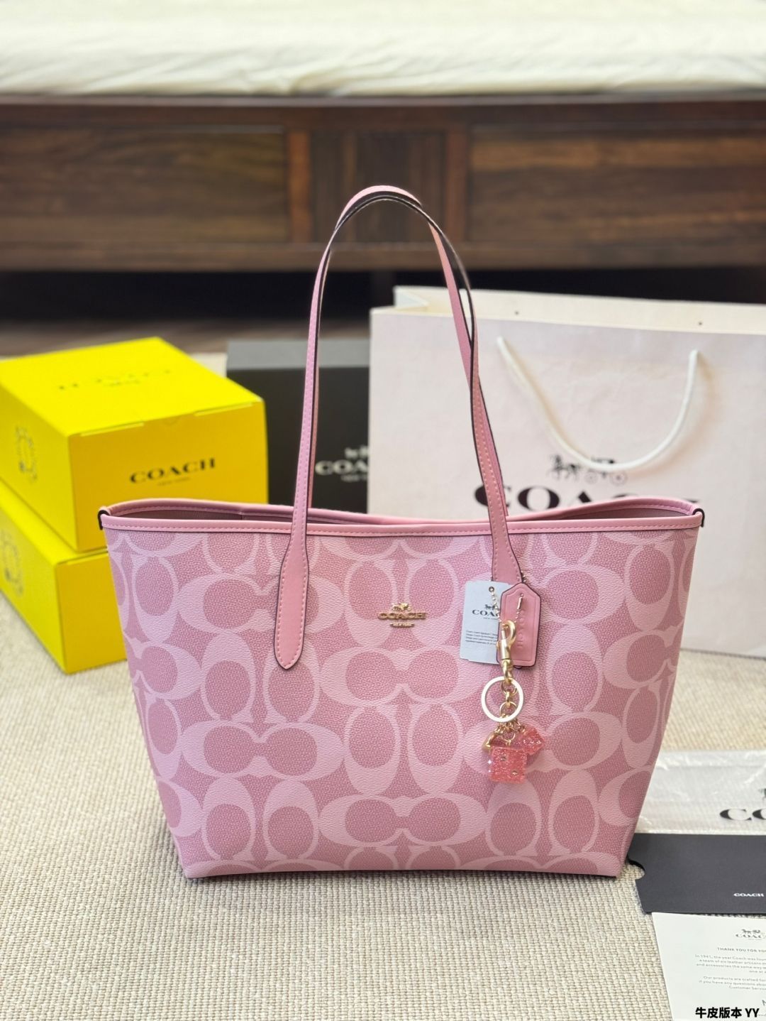 【今日特価】Coach City Tote クラシックトートバッグ（ハンド / ショルダー兼用）-WTO輸入1