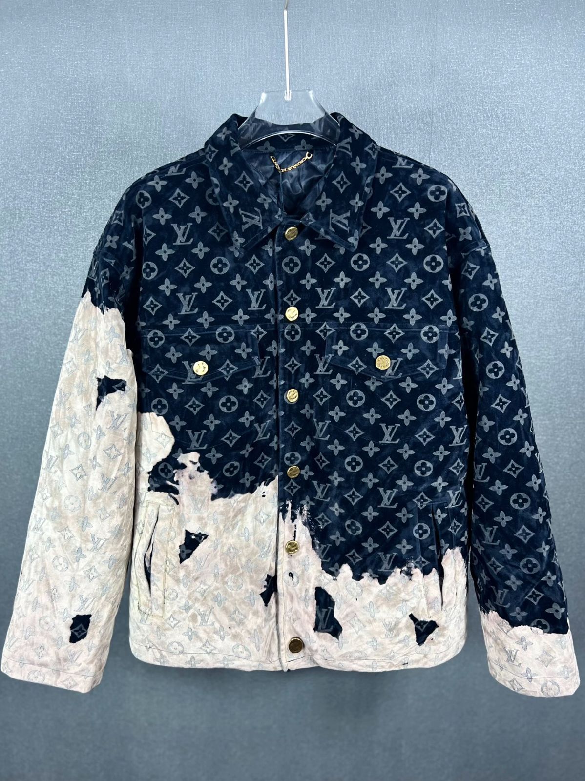 【本日限定特価】Louis Vuitton 24SS メンズ ジーンズジャケット クラウドプリント キルティング 46-52 [本日特価|新品未使用品]-WTO輸入1