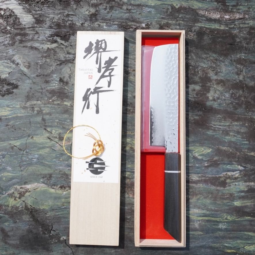 【大特価】堺孝行 閃黒 菜切り 160mm 青木刃物製作所 黒色 漆柄 職人 KitcheNaviコラボ 特注品 両刃 さびにくい 国産 日本製 送料無料