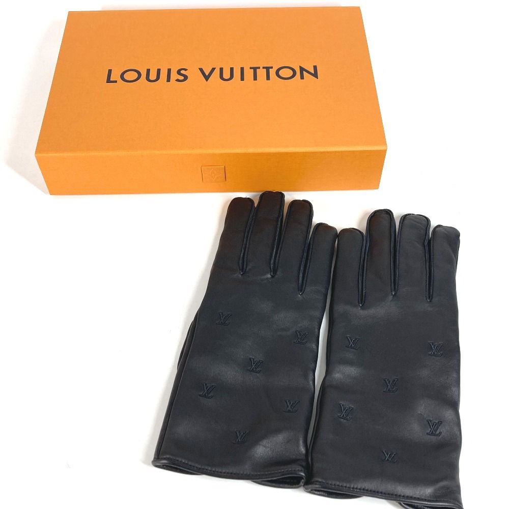 ルイヴィトン LOUIS VUITTON グローブ LV ブラゾン M7737I LVロゴ グローブ アクセサリー 手袋 レザー ブラック 未使用 LOUIS VUITTON ルイヴィトン 手袋 グローブ LV ブラゾン M7737I レザー