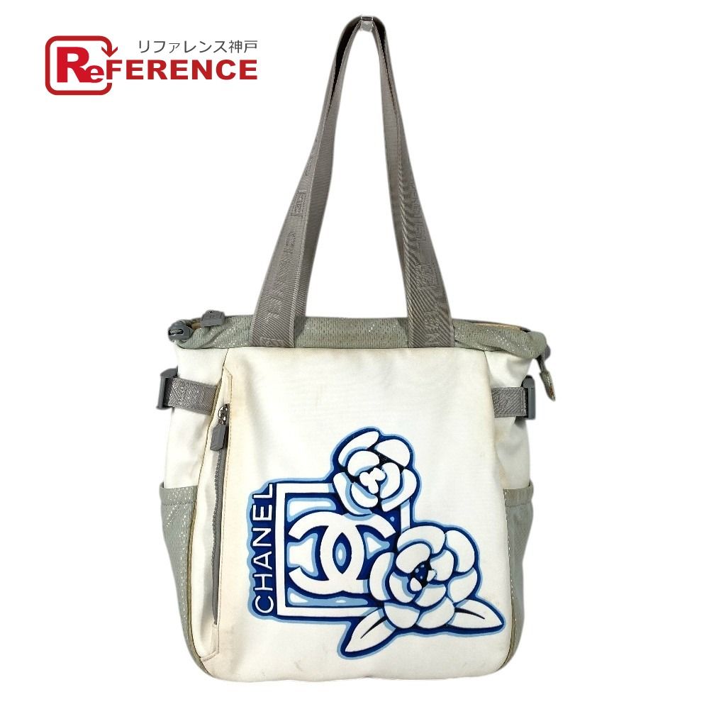 CHANEL シャネル ショルダーバッグ カメリア CC ココマーク ロゴ ナイロン ブルー