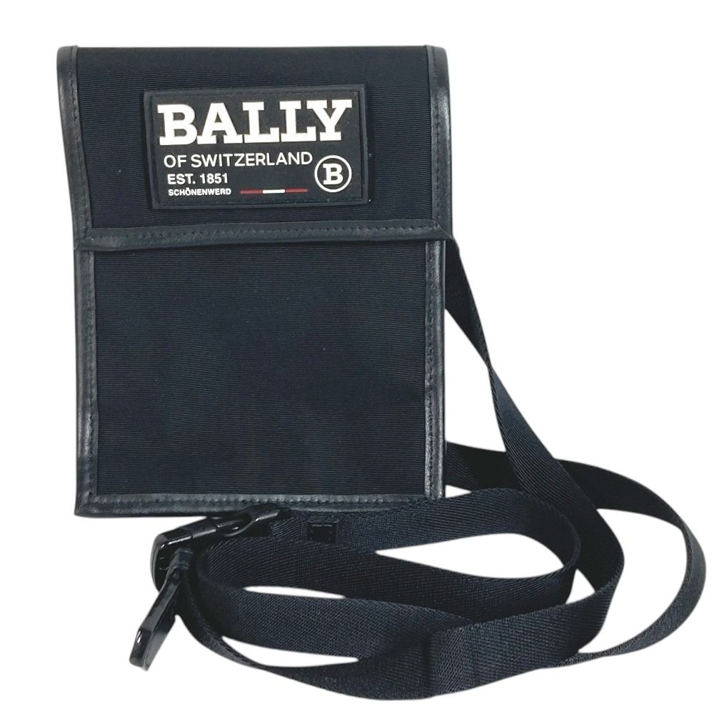 BALLY バリー ショルダーバッグ ロゴ ナイロンキャンバス ブラック