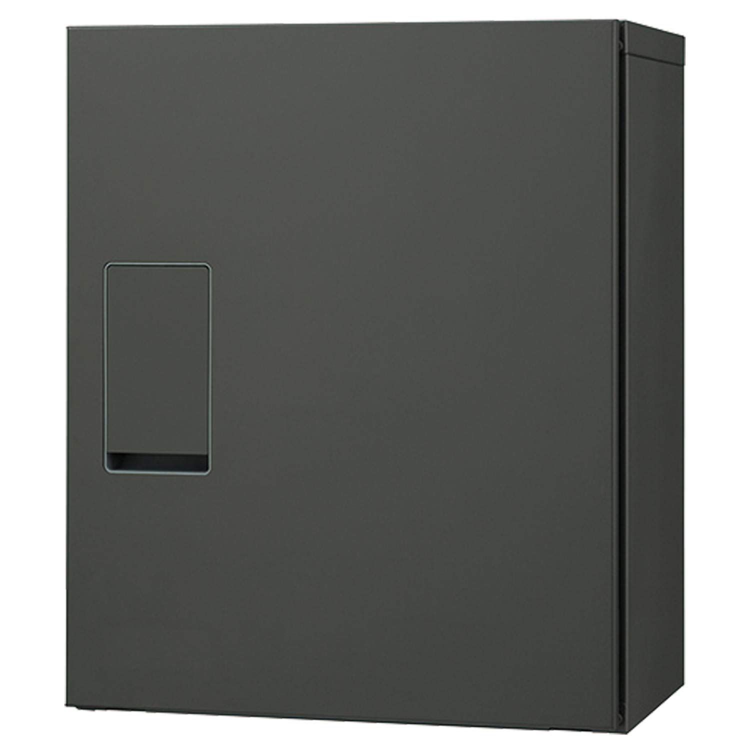 ナスタ(NASTA) 宅配ボックス 壁付タイプ 薄型 確認窓無し KS-TLT340-FN415-BK 前入前出 プッシュボタン錠 ブラック