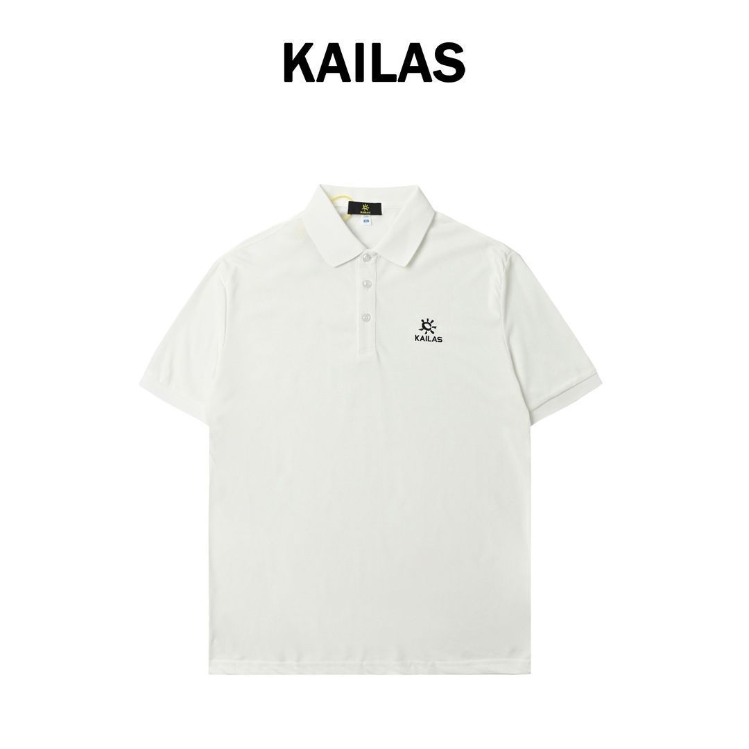 【今日特価】KAILAS 刺繍アイスコットン半袖 POLO シャツ - 透け感があり快適なアッパー