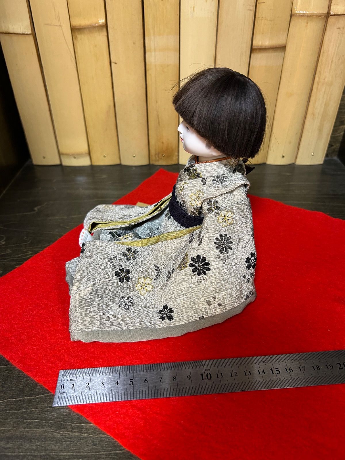 久楽朋 市松人形 男の子 約25cm 色褪せあり アウトレット MK-10-3 195