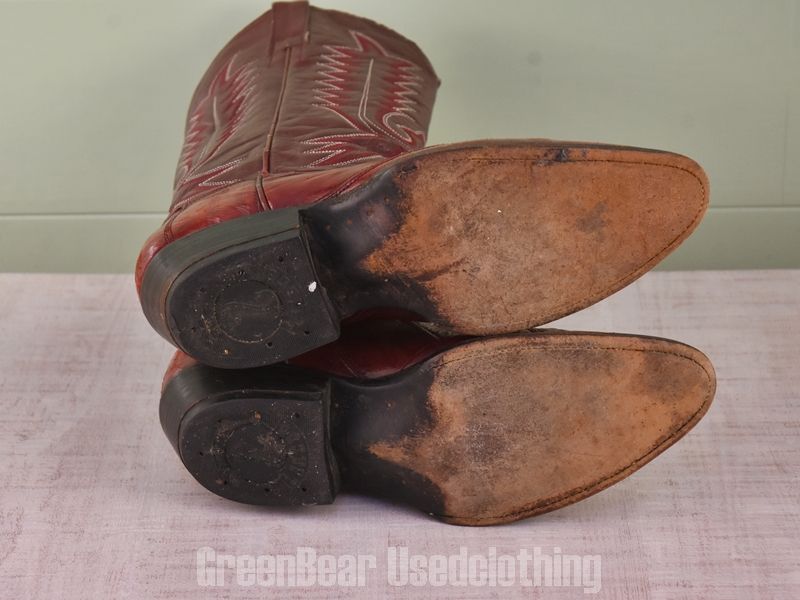 E767 メキシコ製 Botas LAREDO ビンテージ ウエスタンブーツ ウナギ革
