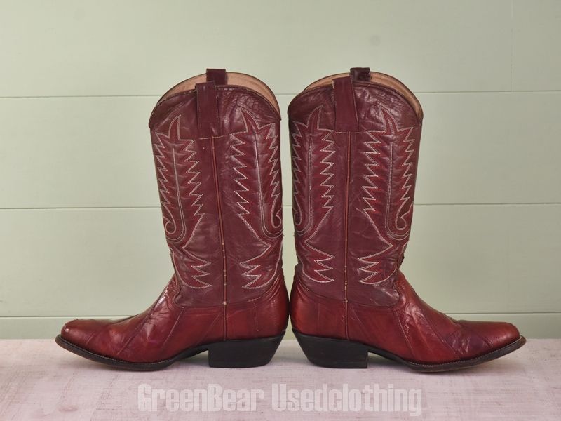 E767 メキシコ製 Botas LAREDO ビンテージ ウエスタンブーツ ウナギ革 