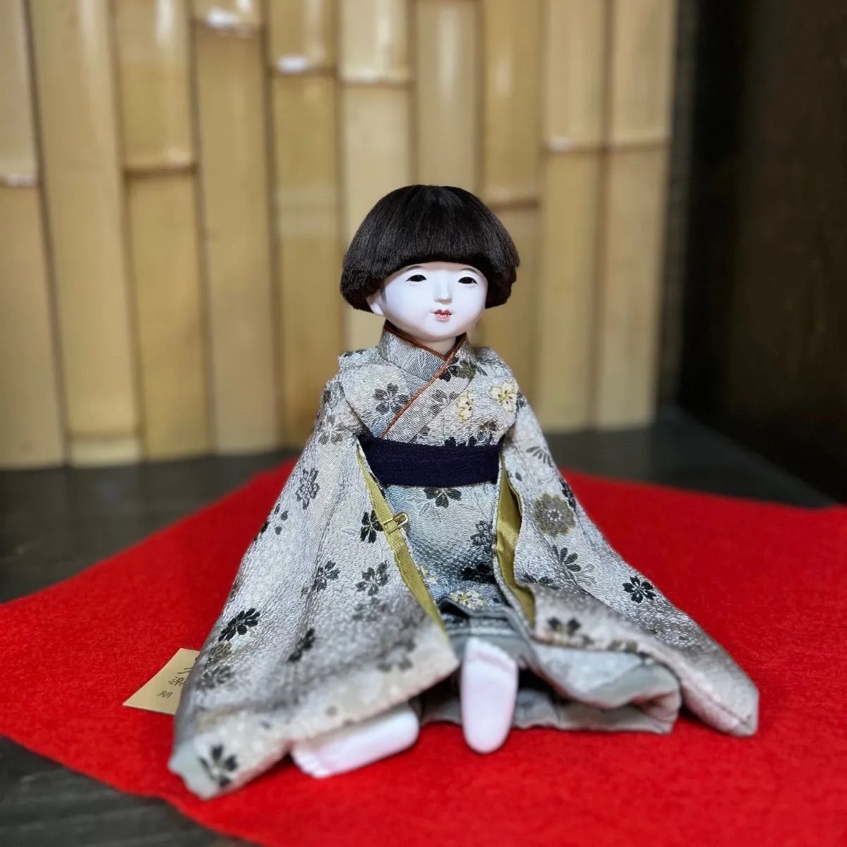 市松 人形 男の子 ナ 時代 市松人形 東玉作 男の子 胴紙在銘 明治 大正