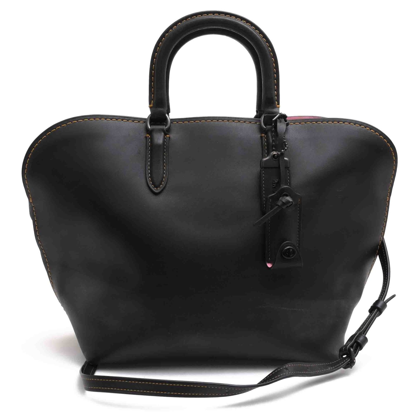 コーチ／COACH バッグ ハンドバッグ 鞄 トートバッグ レディース 女性 女性用 レザー 革 本革 ブラック 黒 59132 Dakotah Satchel ダコタ サッチェル ラウンド型 2WAY ショルダーバッグ