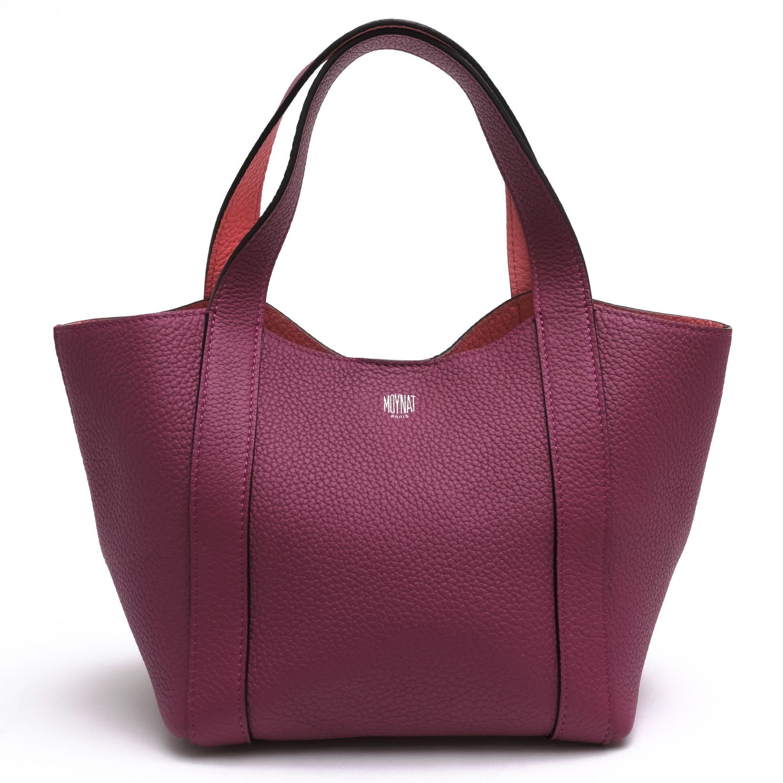 モワナ／MOYNAT バッグ ハンドバッグ 鞄 トートバッグ レディース 女性 女性用 レザー 革 本革 ピンク Duoville Cabas BB バイカラー シボ革 シュリンクレザー 定番