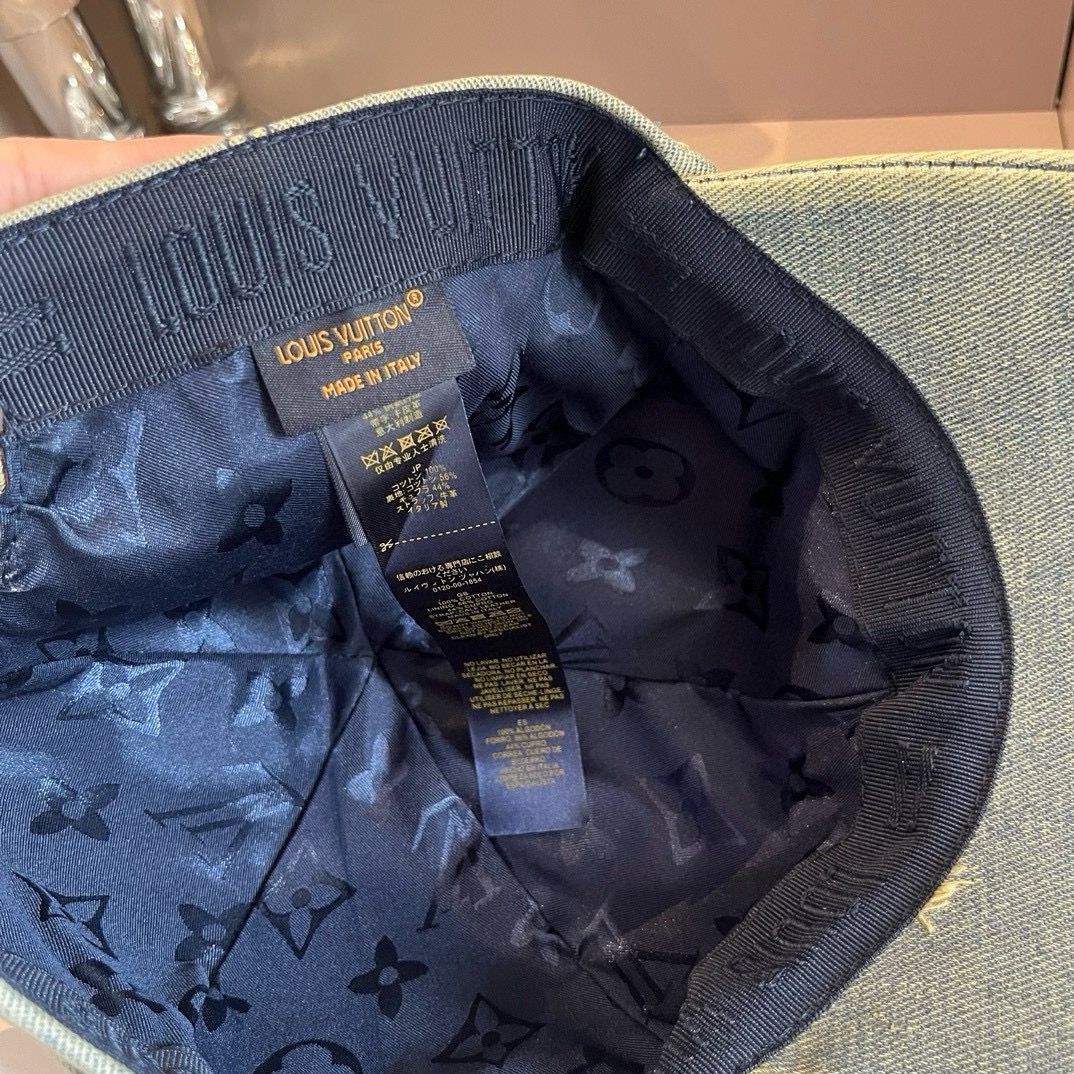 LV(ルイ・ヴィトン) クラシックなデニム プレス ベースボールキャップ ハイエンドカスタム 一般市場バージョンではない -WTO輸入1 LV(ルイ・ヴィトン) クラシックなデニム プレス ベースボールキャップ ハイエンドカスタム 一般市場バージョンではない -WTO輸入1