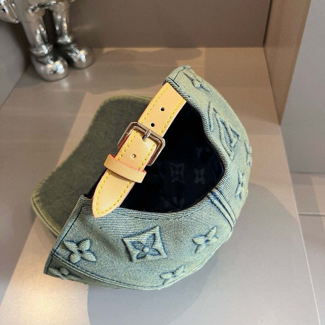 LV(ルイ・ヴィトン) クラシックなデニム プレス ベースボールキャップ ハイエンドカスタム 一般市場バージョンではない -WTO輸入1 LV(ルイ・ヴィトン) クラシックなデニム プレス ベースボールキャップ ハイエンドカスタム 一般市場バージョンではない -WTO輸入1