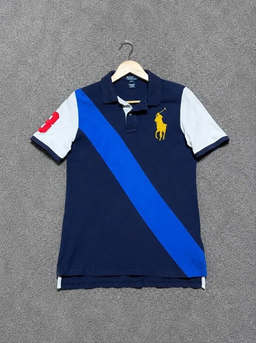 POLO RALPH LAUREN ポロラルフローレン ビックポニー ネイビー ブルー 半袖 カラーTシャツ XL