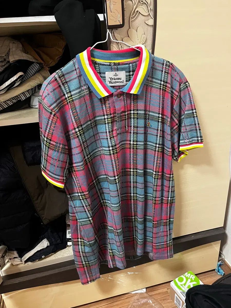 Vivienne Westwood ヴィヴィアン・ウエストウッド チェック パータン カラーネック Tシャツ