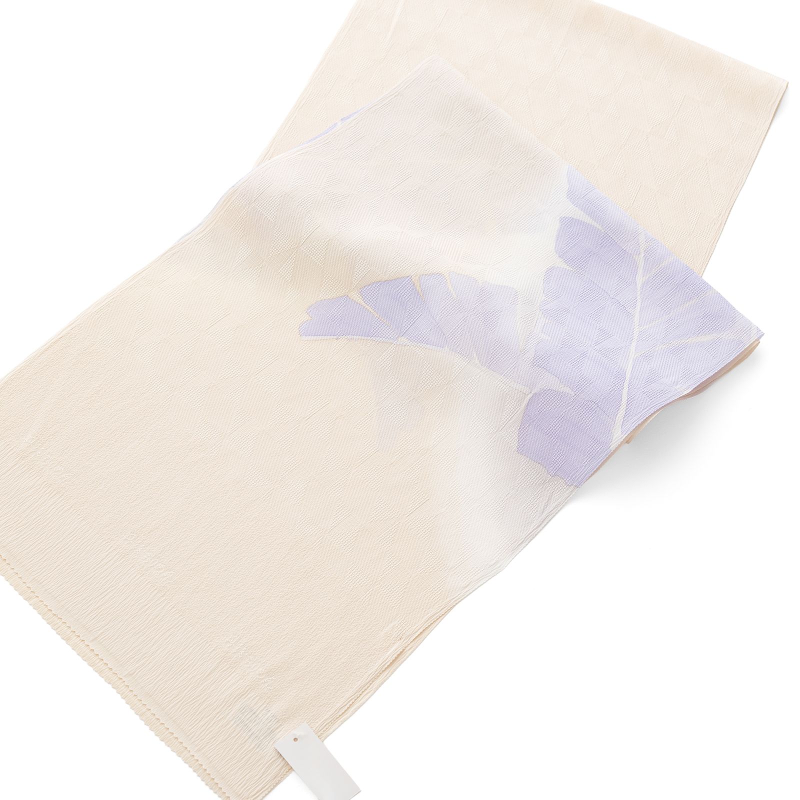新品　夏・単衣向き　帯揚げ　芭蕉　薄香×藤紫
