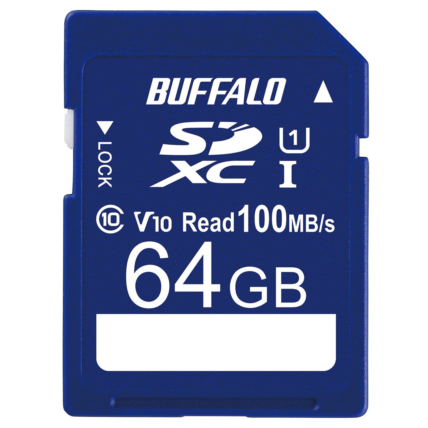 バッファロー SDカード 64GB 100MB/s UHS-1 スピードクラス1 VideoSpeedClass10 IPX7 Full HD データ復旧サービス対応 RSDC-064U11HA/Nt 263a1ff7