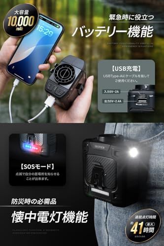 Excitech【ゴゴスマで紹介・熱中症予防管理者監修】 腰掛け扇風機 ベルトファン 日本企業企画 フロア扇風機 携帯扇風機 強力 クリップ式 【最大26.5時間稼働×風量3段階調整】父の日 ギフト プレゼントma 29376212