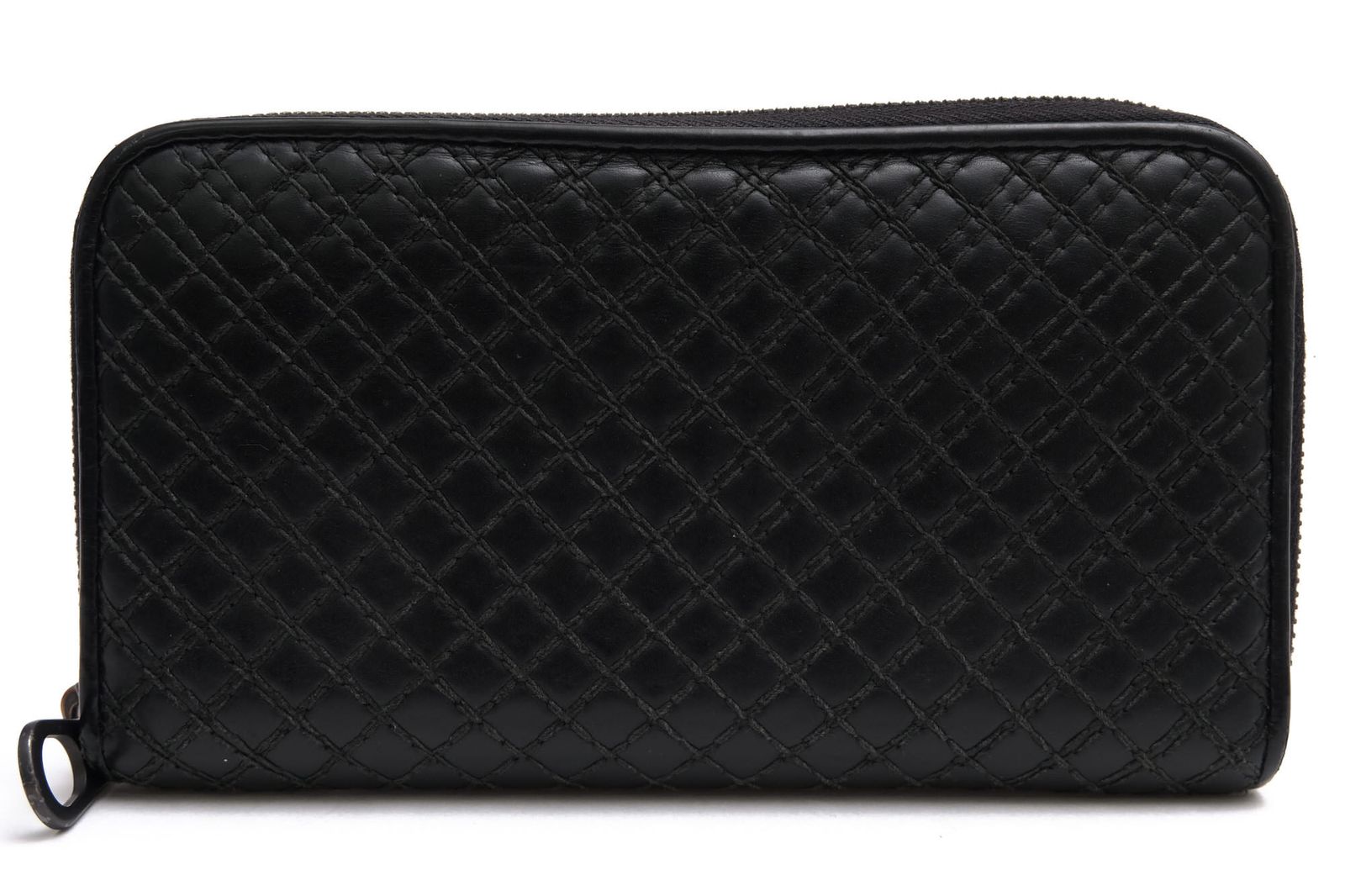 ボッテガヴェネタ／BOTTEGA VENETA 長財布 財布 ウォレット メンズ 男性 男性用 レザー 革 本革 ブラック 黒 344679 VANH1 1000 キルティング 小銭入れあり ラウンドジップ ラウンドファスナー