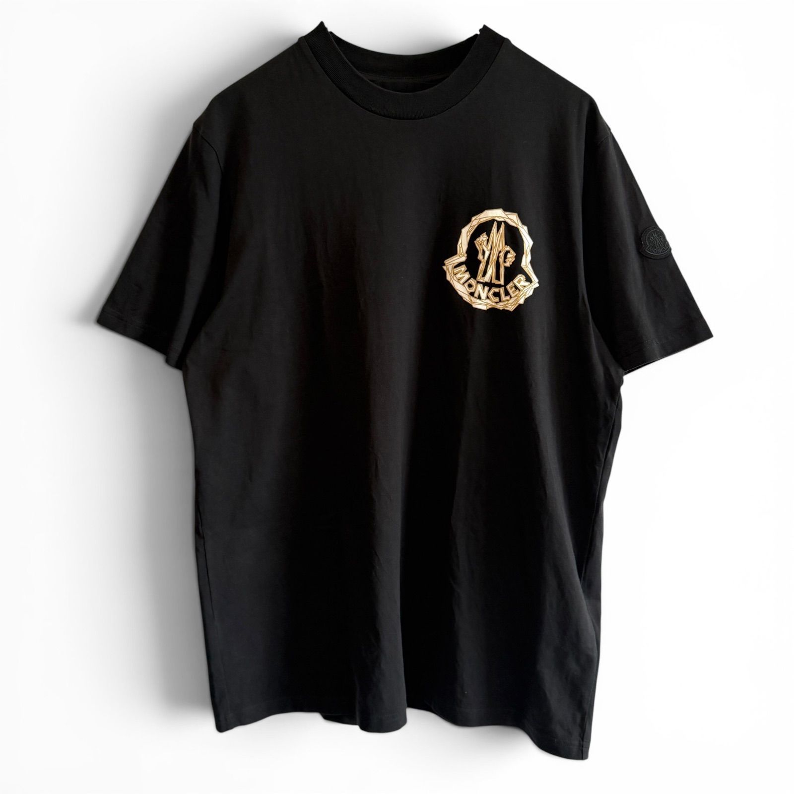 MONCLER モンクレール Tシャツ 半袖 コットン ロゴプリント 肩ロゴ