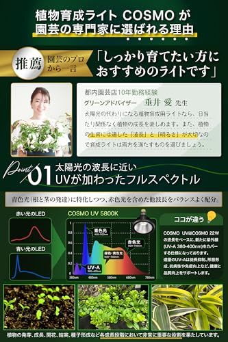 【グリーンアドバイザー推薦】BRIM(ブリム) COSMO UV 20W 植物育成ライト LED フルスペクトル 高PPFD 高力率 高演色性 植物用LEDライト 省エネ設計 長寿命 E26口金 反射板付き 集光レンズなし (COSMO UV ac7539e0 【グリーンアドバイザー推薦】BRIM(ブリム) COSMO UV 20W 植物育成ライト LED フルスペクトル 高PPFD 高力率 高演色性 植物用LEDライト 省エネ設計 長寿命 E26口金 反射板付き 集光レンズなし (COSMO UV ac7539e0