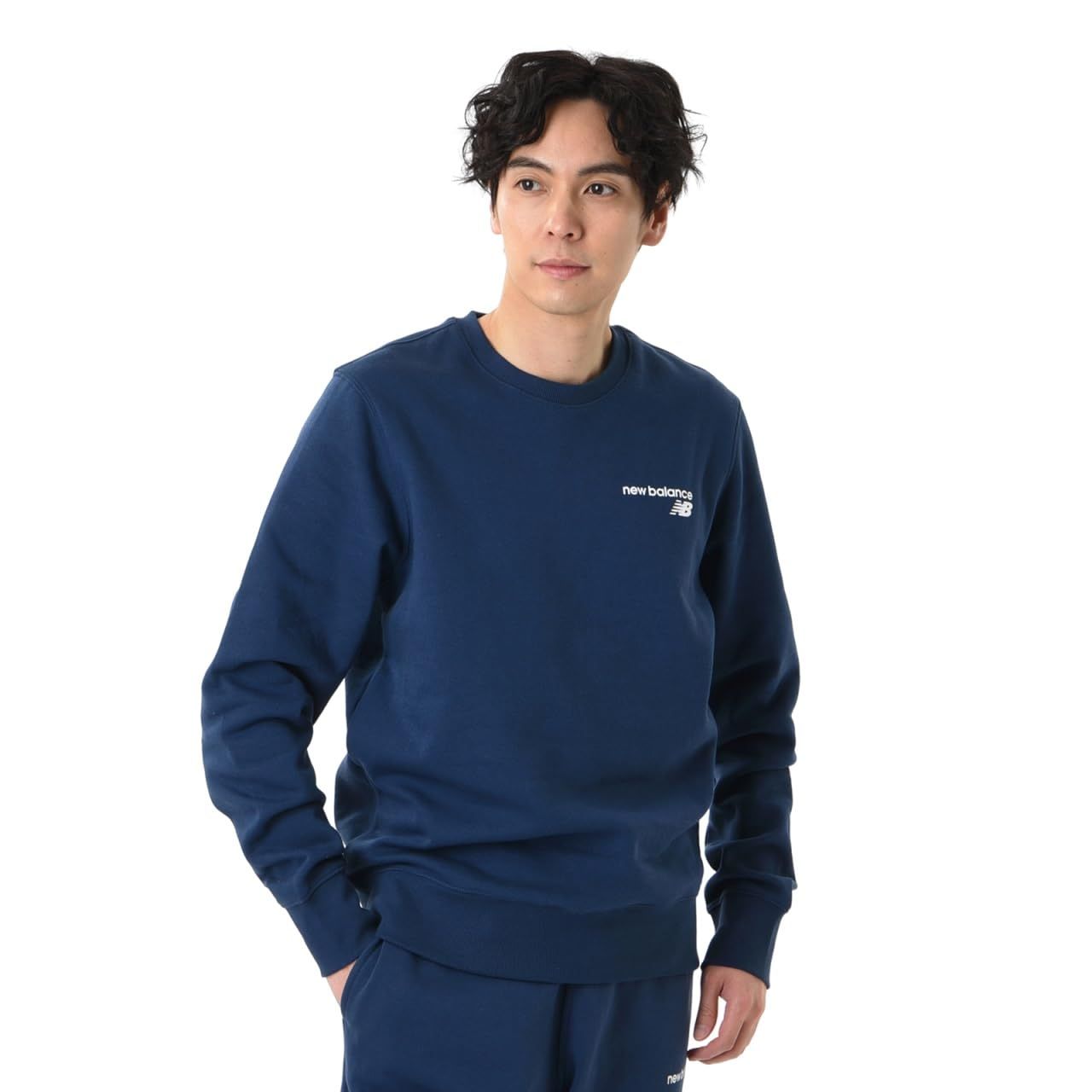 [ニューバランス] メンズ Core フリースクルー (MT03911) スウェット 裏起毛 トレーナー NNY(NBネイビー) M [NNY(NBネイビー)] [Free Size]
