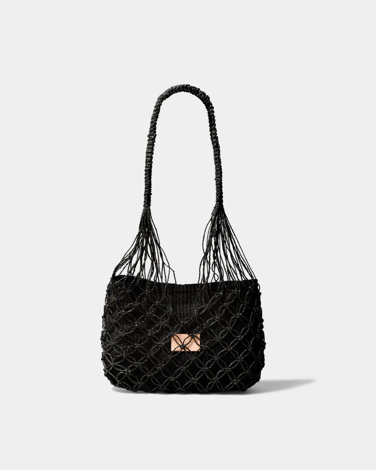 【アウトレット】beautiful people/ビューティフルピープル ツイストバッグ (ブラック) abaca twist bag M