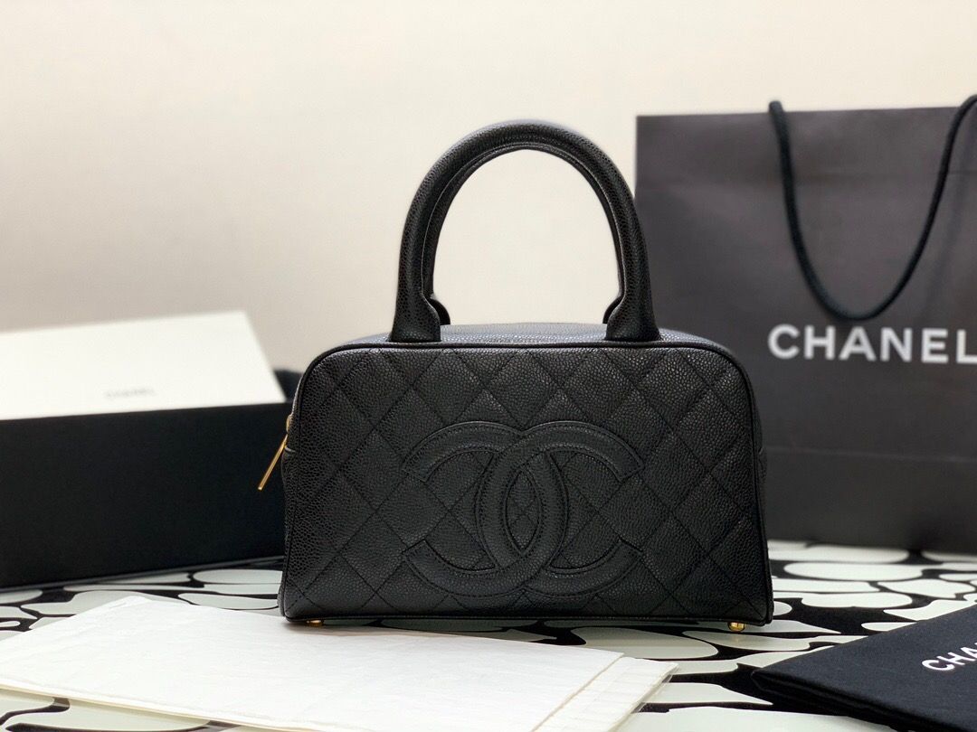 ★極美品★CHANELシャネル ショルダーバッグ ハンドバッグクロスボディバッグブラック ボストン ハンドバッグ