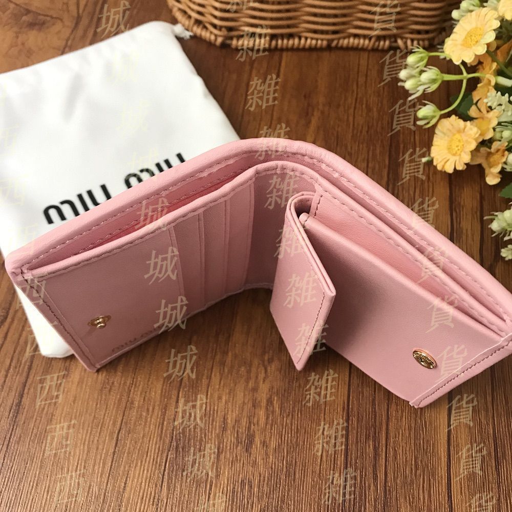 MIUMIU 折り財布 マテラッセ ピンク[本日特価|新品未使用品]-MM輸入