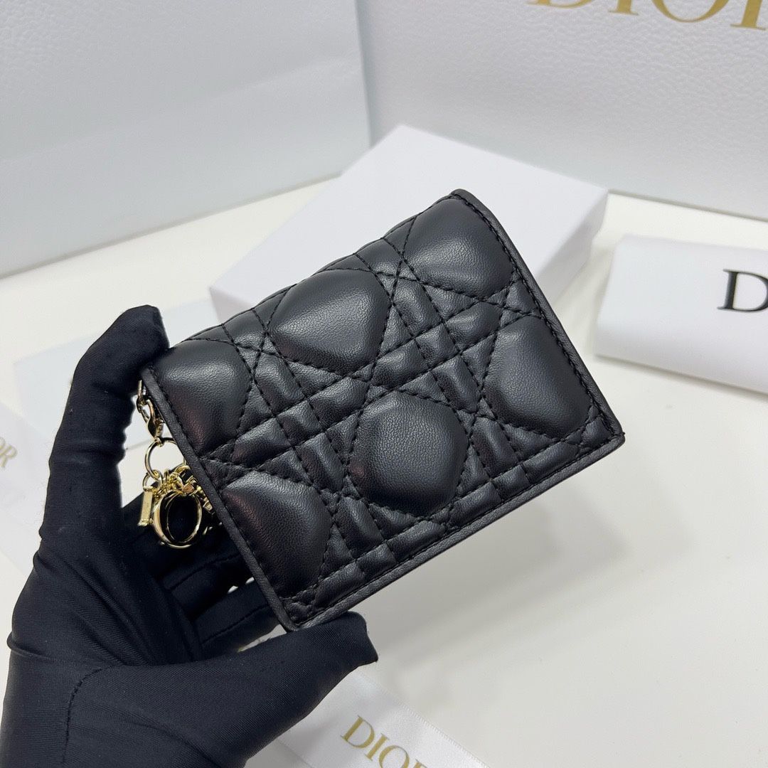 【本日限定】?Dior ミニ Lady Dior ウォレット 2387 ? 高級子羊革＆カンヌエージュデザイン[本日特価|新品未使用品]