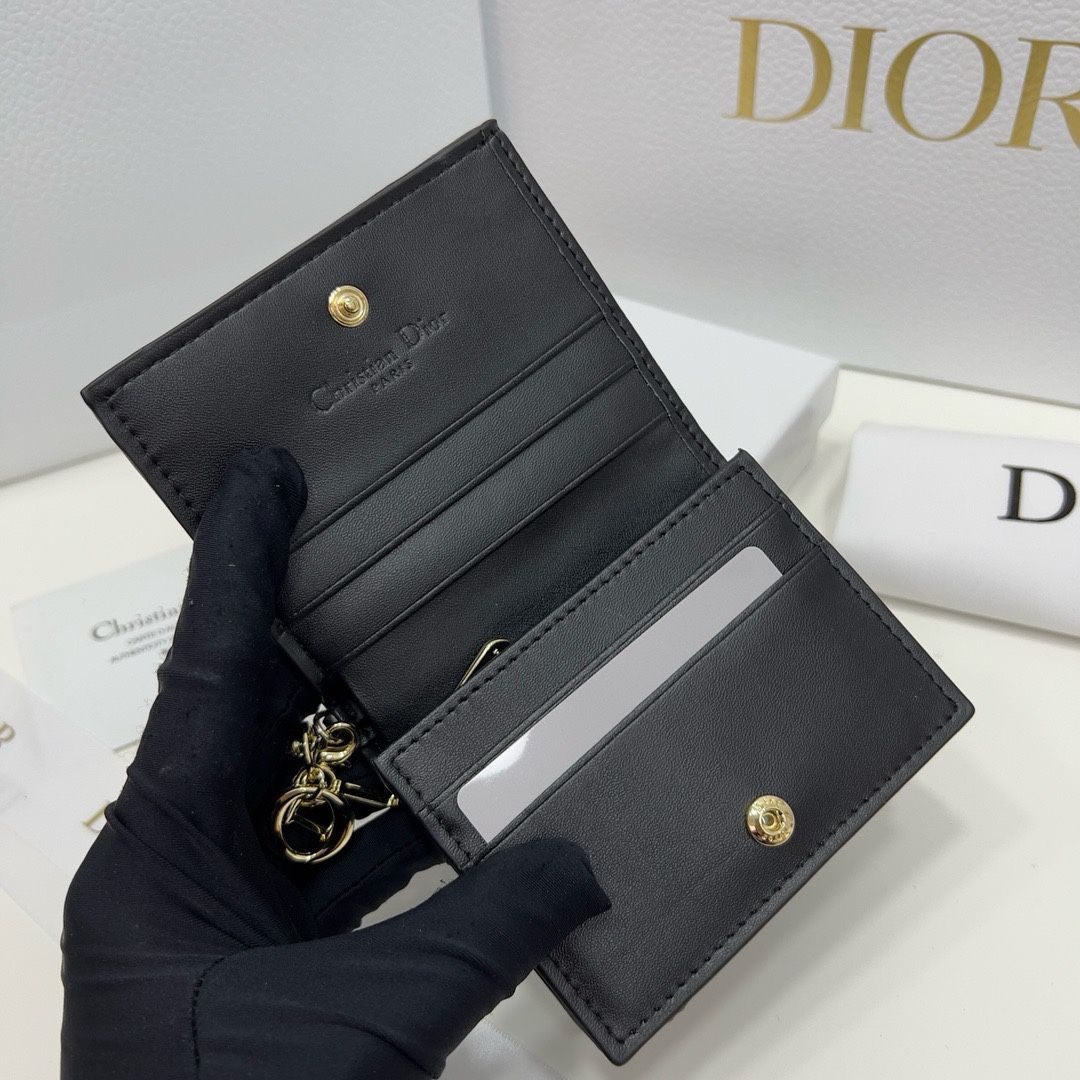 【本日限定】?Dior ミニ Lady Dior ウォレット 2387 ? 高級子羊革＆カンヌエージュデザイン[本日特価|新品未使用品]