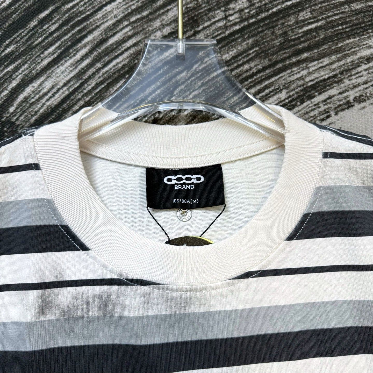 【今日特価】GOODBRAND Stripe Burnout Lettering T-Shirt 【今日特価】GOODBRAND Stripe Burnout Lettering T-Shirt